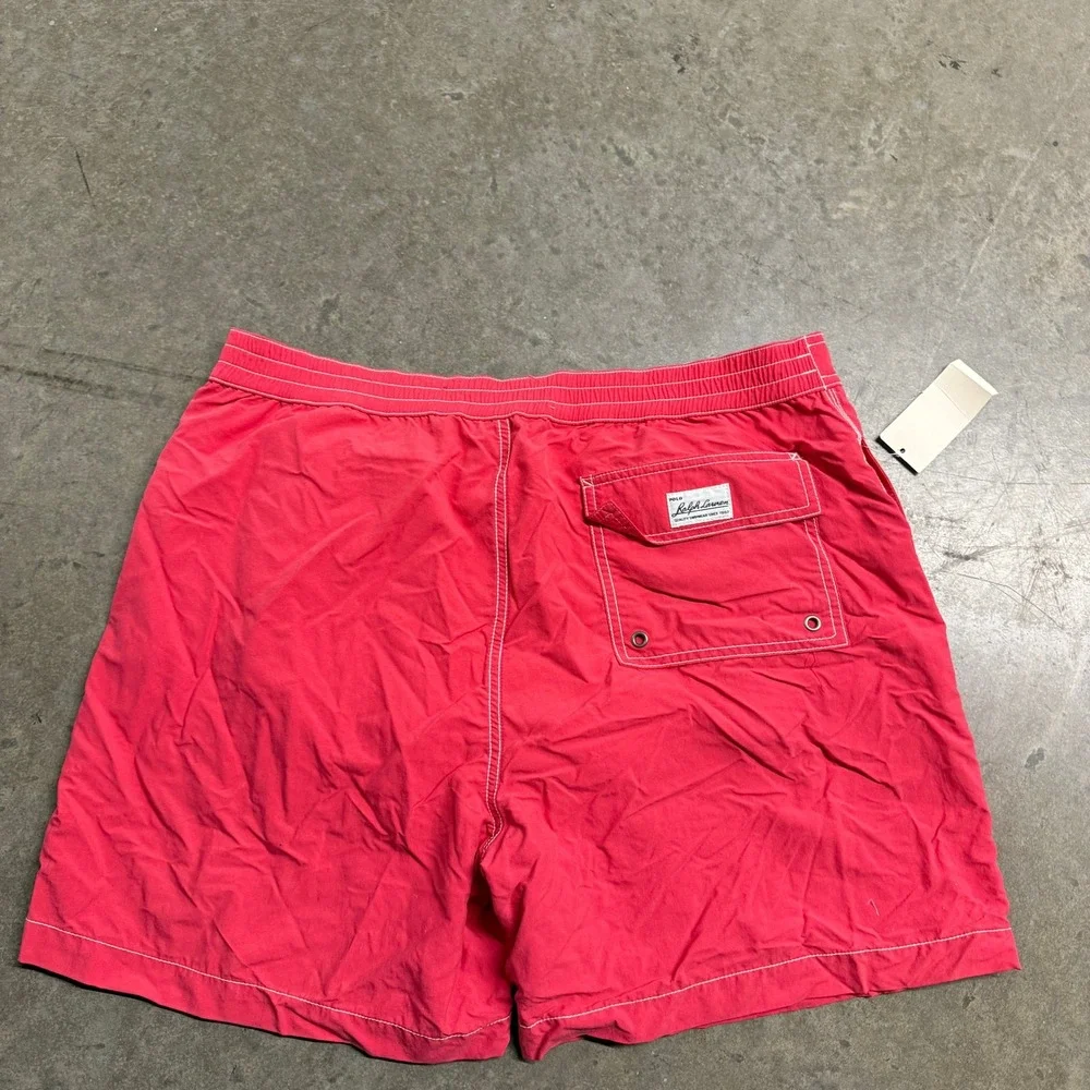 Polo‎ Ralph Lauren Mens XL Pink Swim Trunks Board Shorts Contrast Stitch NWT